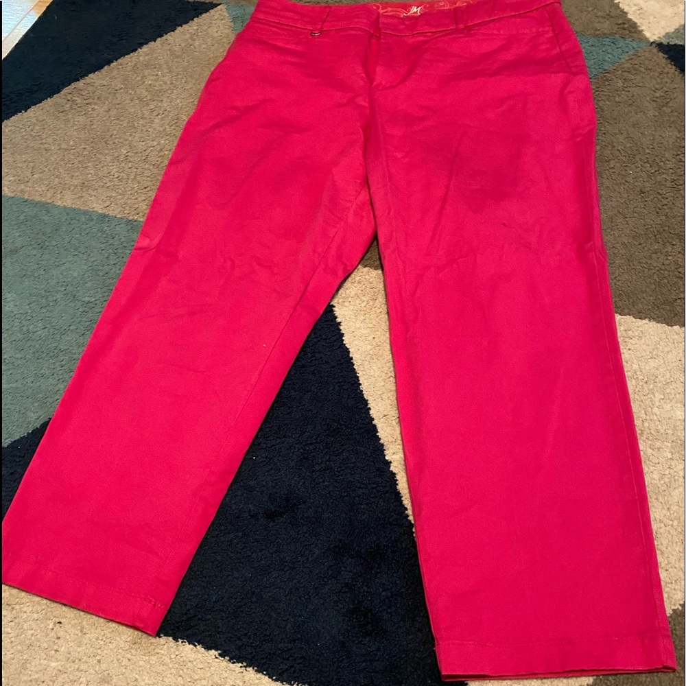 JMS straight leg hot pink pants